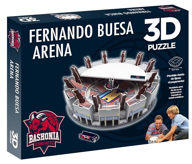 Foto 2 de 3 de BANDAI - Puzzle 3D Fernando Buesa Arena (Producto Oficial Saski Baskonia S.A.D.) Figura de colección…