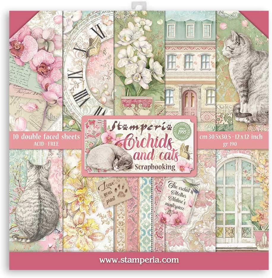 Paper PAD 12X12 10PK Orchid/CAT