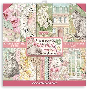 Paper PAD 12X12 10PK Orchid/CAT