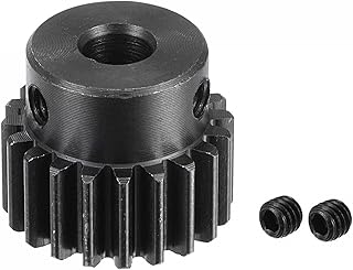 uxcell 6.35mm Bore 20T Mod 1 Pinion Gear 15# Steel Spur Diff Differential Pinion Gear Motor Gear, for RC Car