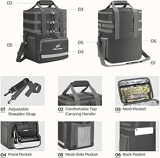 Maelstrom Lunch Box for Men,Insulated Lunch Bag Women/Men,Leakproof Lunch Cooler Bag, Lunch Tote Bag