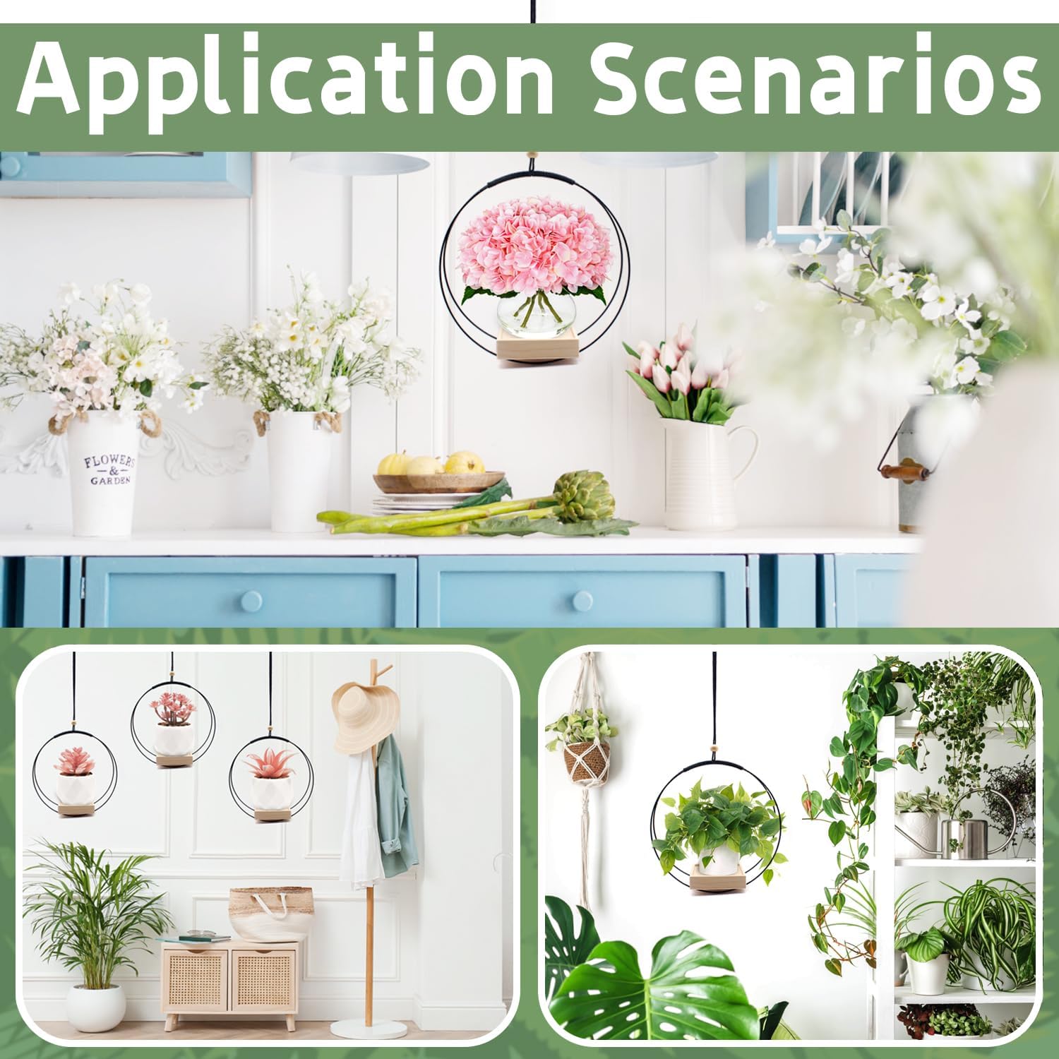 Panier De Jardinière Suspendu,jardinière Suspendue Pour Balcon,Pot De Fleur Vase Clôture Murale