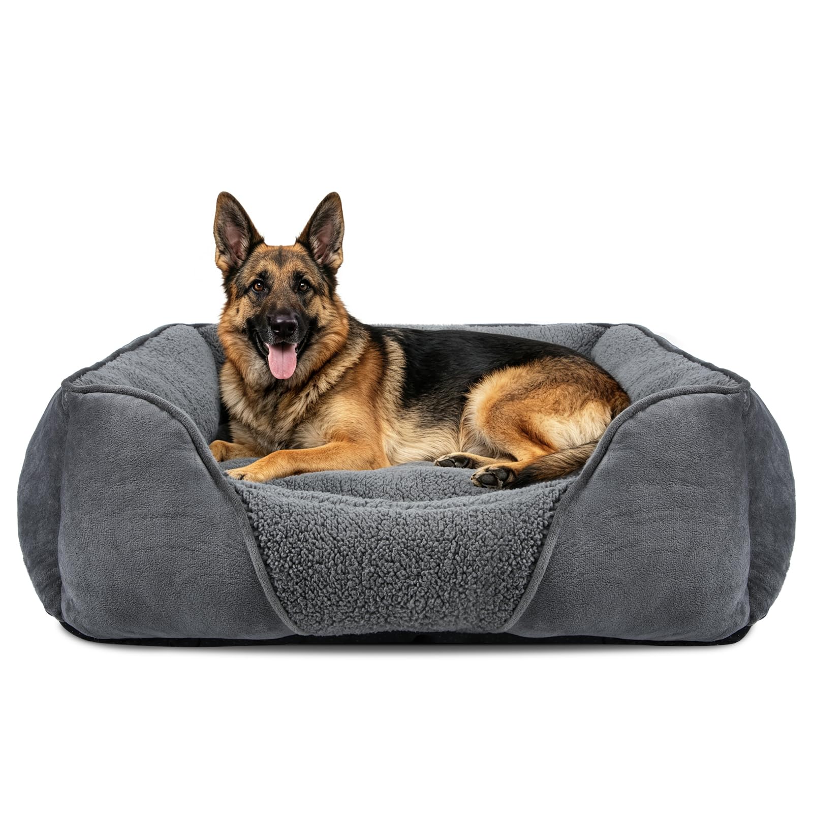 FURTIME Hundebett XXL Grosse Hunde, Hundekorb Waschbar, 106x80x23cm