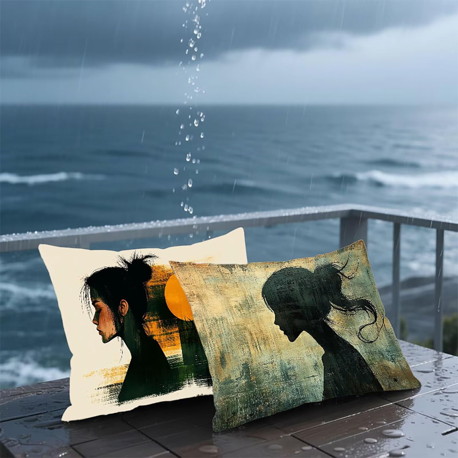 Federe Cuscino 60x80 Set di 2, Donna Federe Cuscini Divano Lino, Rettangolari Copricuscini 60x80cm Con Cerniera Invisibile, Copricuscino per Camera Letto Casa Decorazioni Regalo, Nordico E-7902
