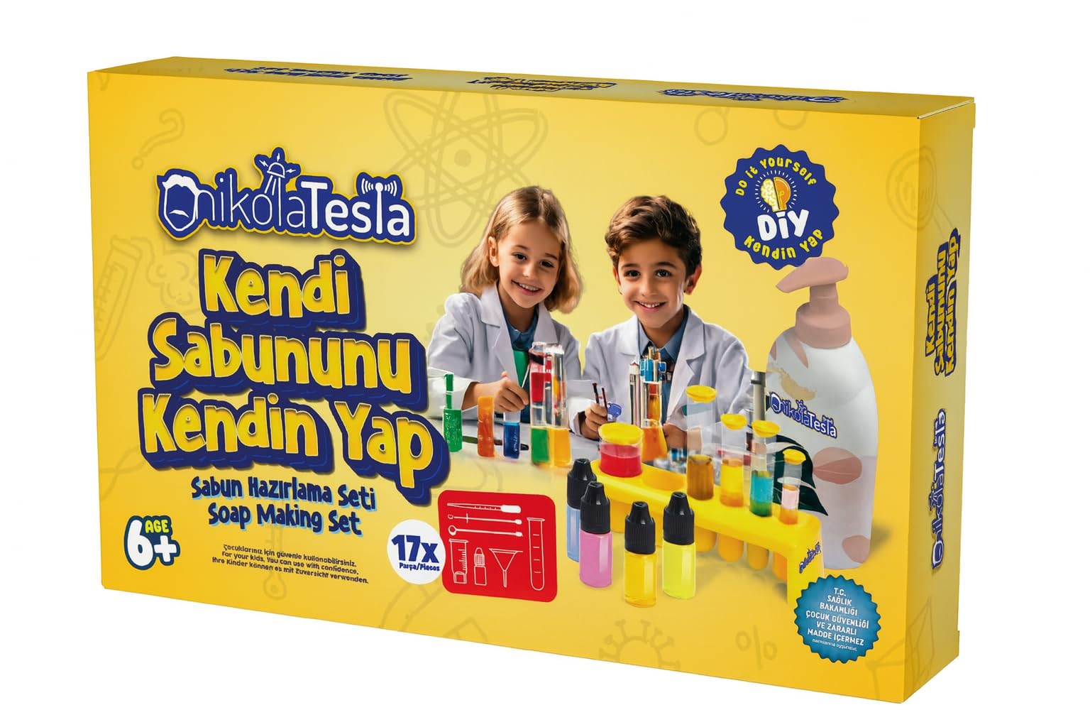 PLAYTOYS NİKOLA TESLA SOAP MAKING SET SCIENCE KIT, Multicolor