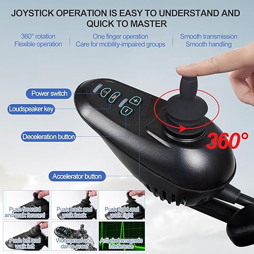 Miniatura 3 de Sillas de ruedas eléctricas para adultos, silla de ruedas eléctrica ligera plegable, sillas de ruedas eléctricas con motor de 2 x 250 W, silla de