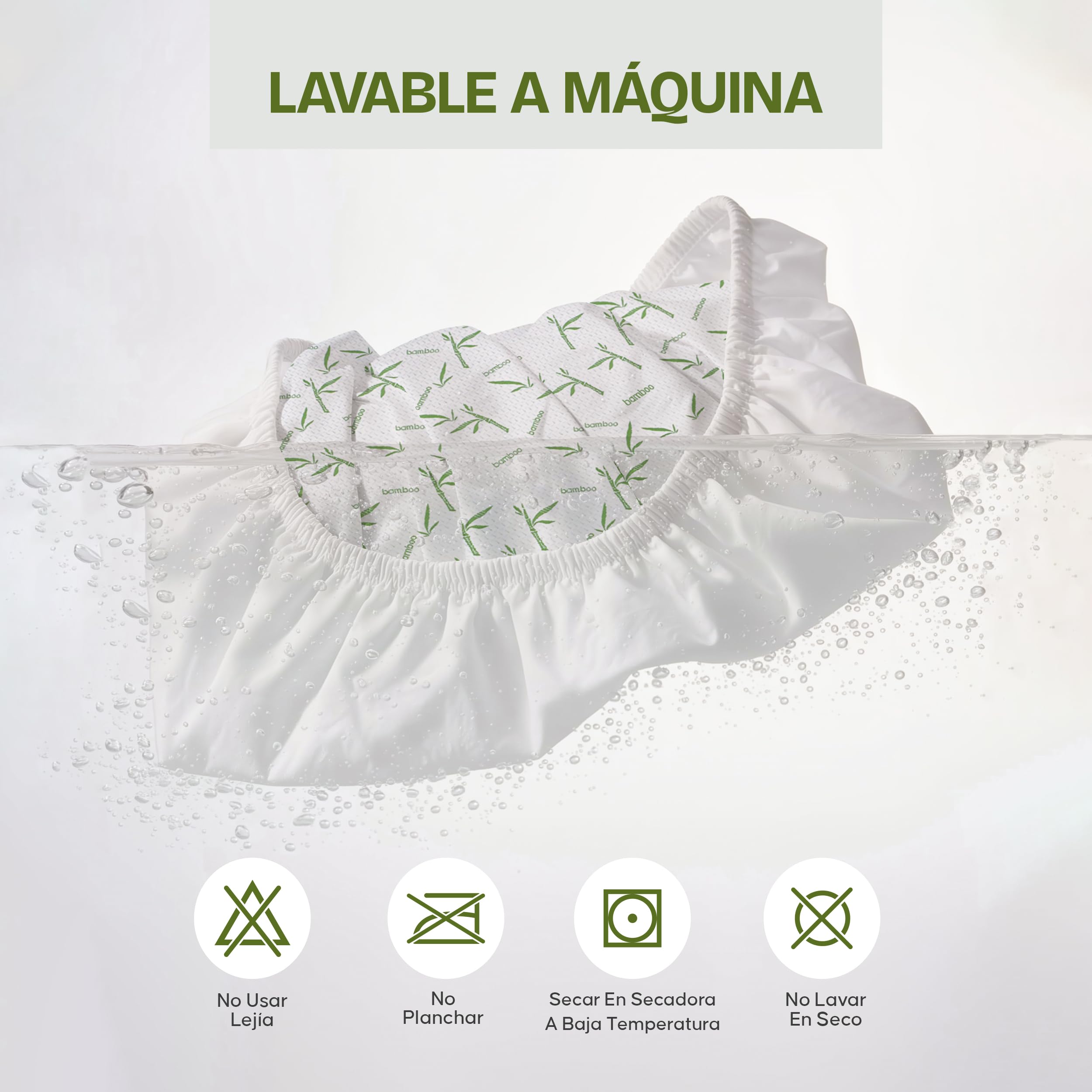 Utopia Bedding Protector de Colchón 150 x 200 x 30 cm Impermeable, Viscosa Premium, Certificación Oeko-Tex, Cubre Colchón Transpirable, Elástico En Todo — view 8