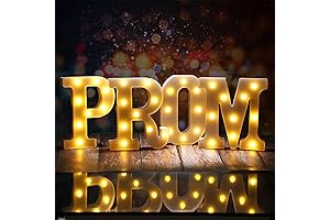 Kathfly Prom Posal Decorations, Light Up LED Prom Marquee Sign 3D Letters
