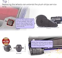 Vista 5 de Juego de barras de cepillo de rodillo suave y ruedas de rodillo y ejes compatibles con Dyson V6 V7 V8 V10 V11 Aspiradora Fluffy/Absolute Head Piezas