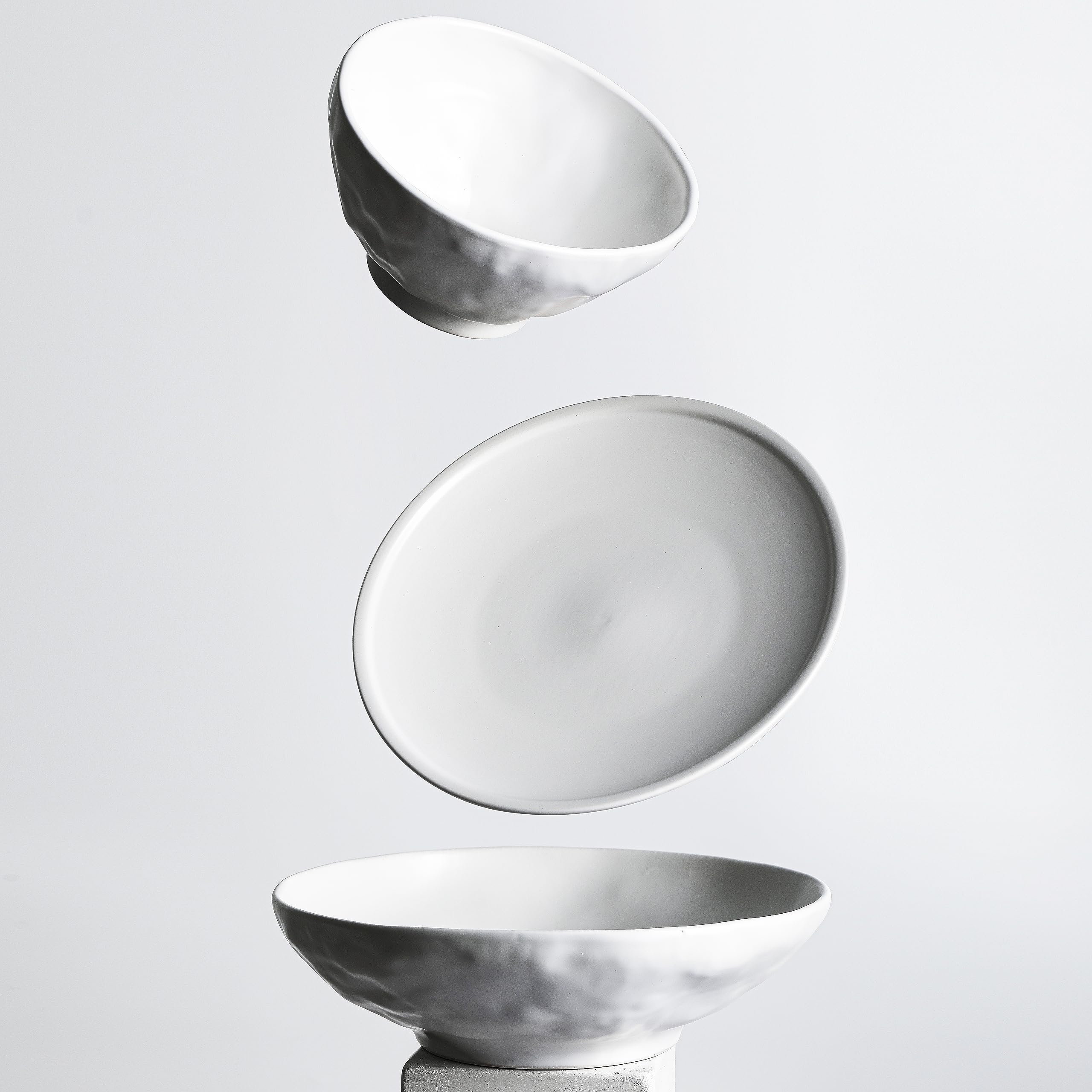 Stone by Mercer Project Nendo Stoneware Dinnerware Set, 16-Piece - Service for 4, White