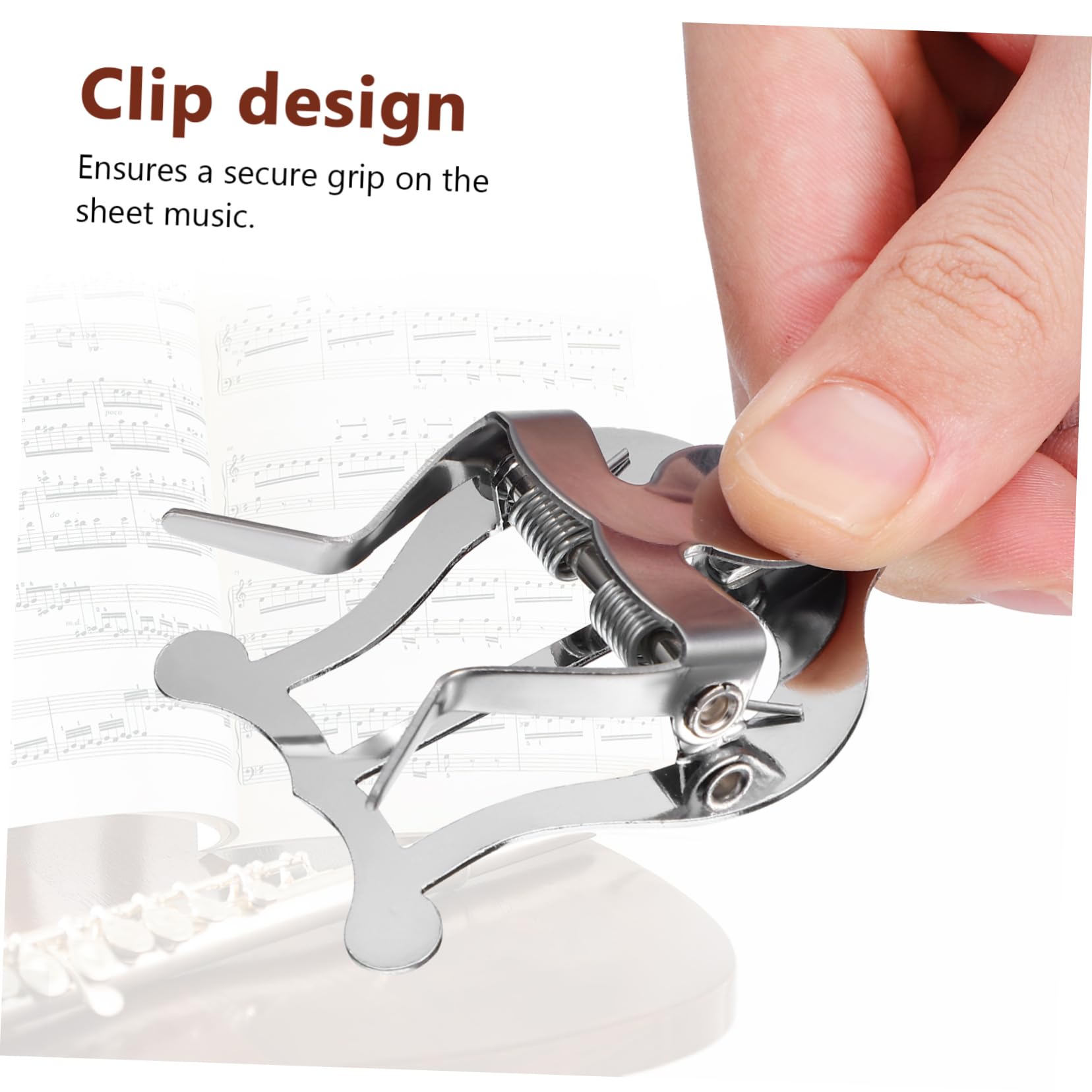 IMIKEYA Clarinet Lyre Holder Music Book Clip for Marching Band Sheet Music Clamp for Clarinet