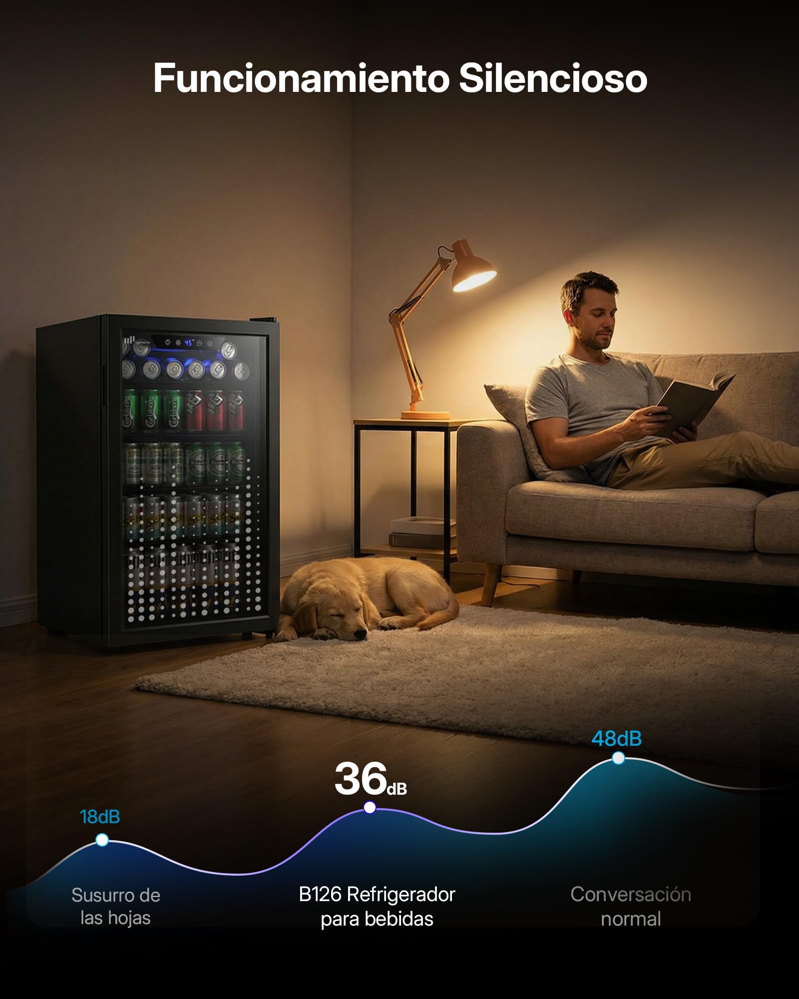 Upstreman Frigorífico de Bebidas 91 L, Mini Nevera con Puerta de Vidrio Doble, Iluminación LED, 4 Estantes Ajustables, 0-15℃, para 126 Latas, Nevera Pequeña para Refrescos, Cerveza y Vino