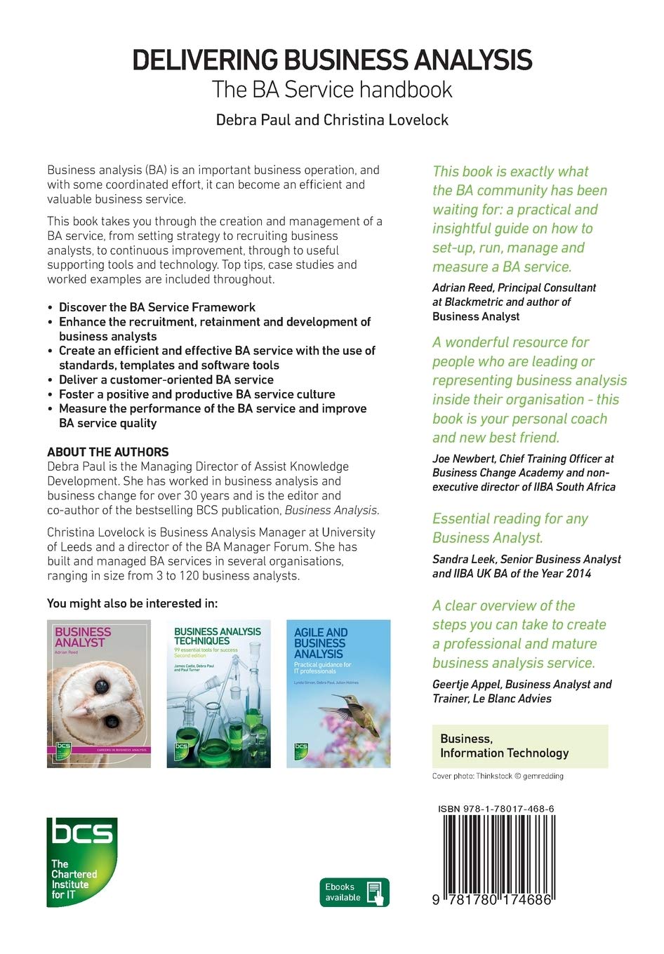 Delivering Business Analysis: The Ba Service Handbook