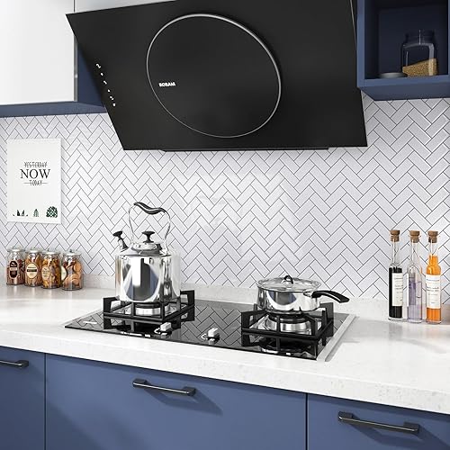 Miniatura 2 de Azulejo 3D de espiga blanca para salpicaduras de despegar y pegar, 10 hojas de azulejos brillantes para pared de cocina, baño, azulejos