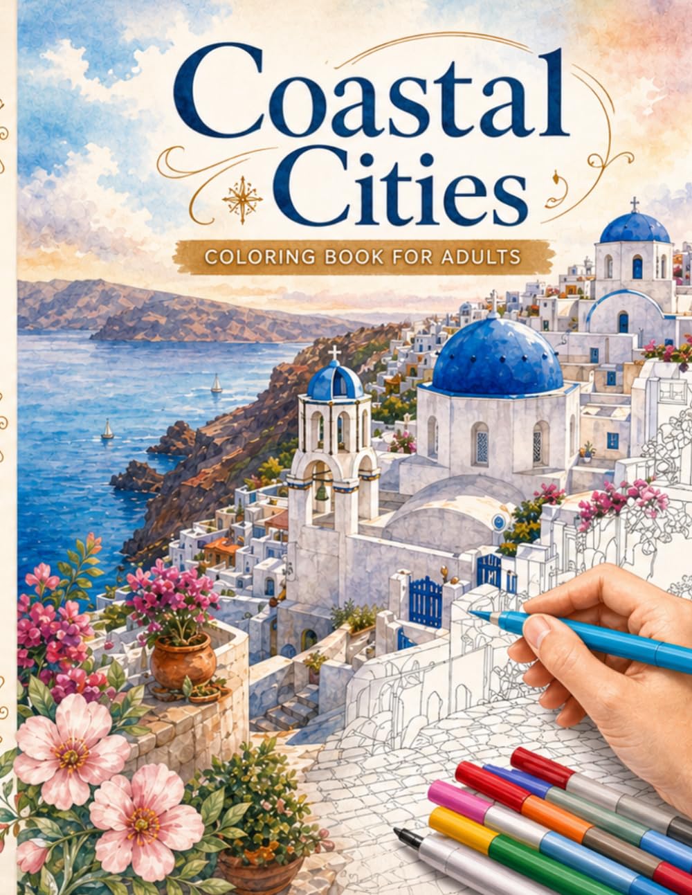 Coastal Cities: A Coloring Book for Adults: 35 Beautiful Coastal Destinations Around the World (The World Cities Coloring Collection)