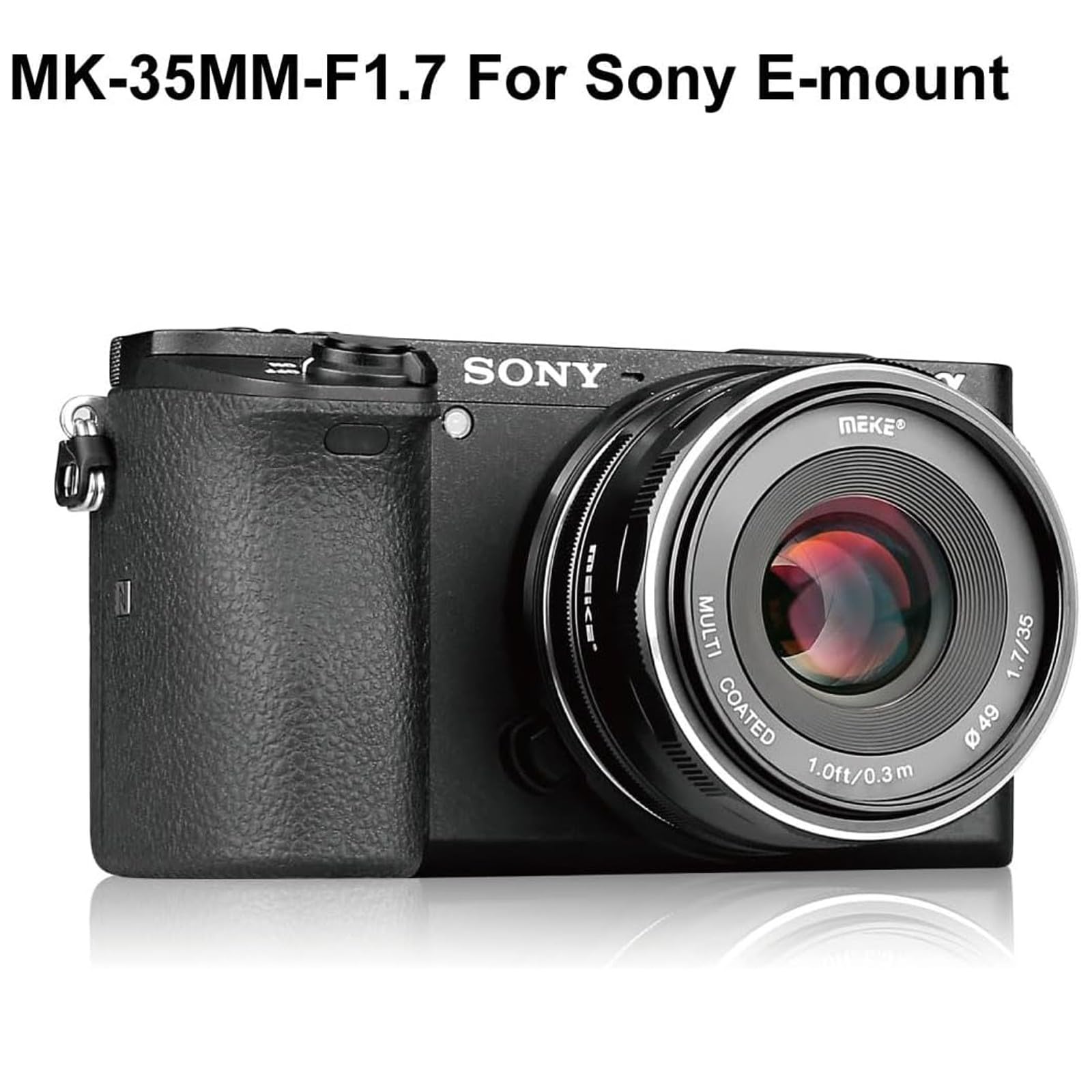 Meike 35mm F1.7 E-Mount APS-C Lente de foco manual de grande