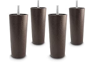 5" Dark Brown Plastic Sofa Leg Replacements