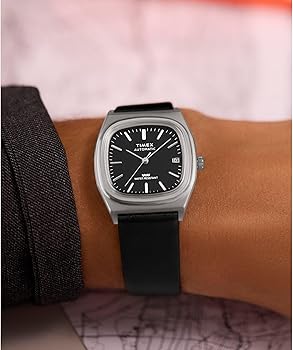 ELGIN 手巻き時計 ブラックダイヤル オレンジレザー 飛行船の歴史を感じるハイエンドモデル。 . 100周年記念シリーズ