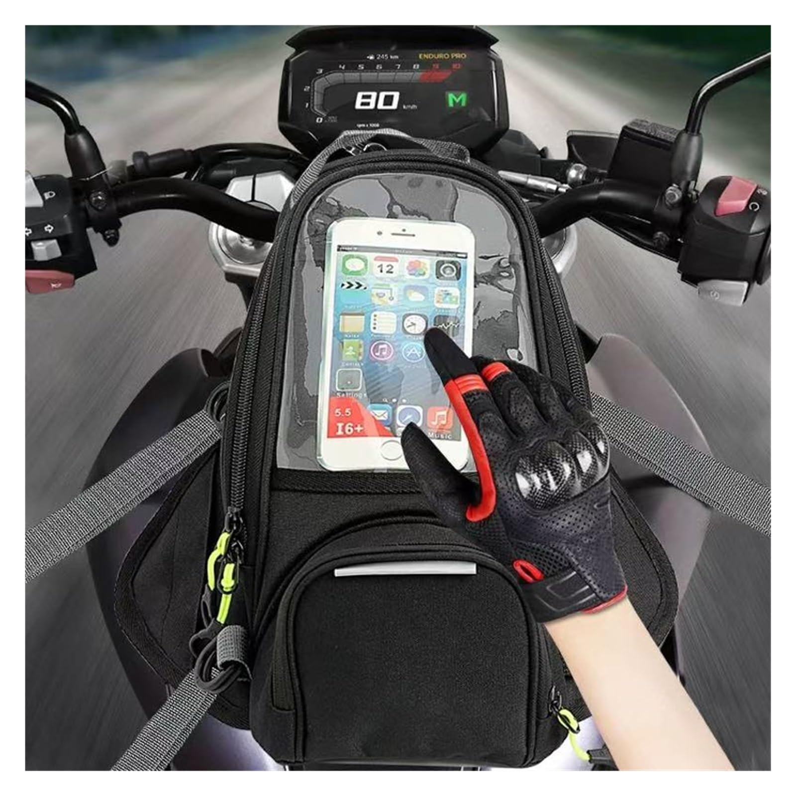 Magnetischer Motorrad-Tankrucksack Für Zontes G1 125 ZT125 ZT125U ZT U 310X Zubehör Motorrad: Neue Multifunktionale Handy-Navigations-Tanktasche