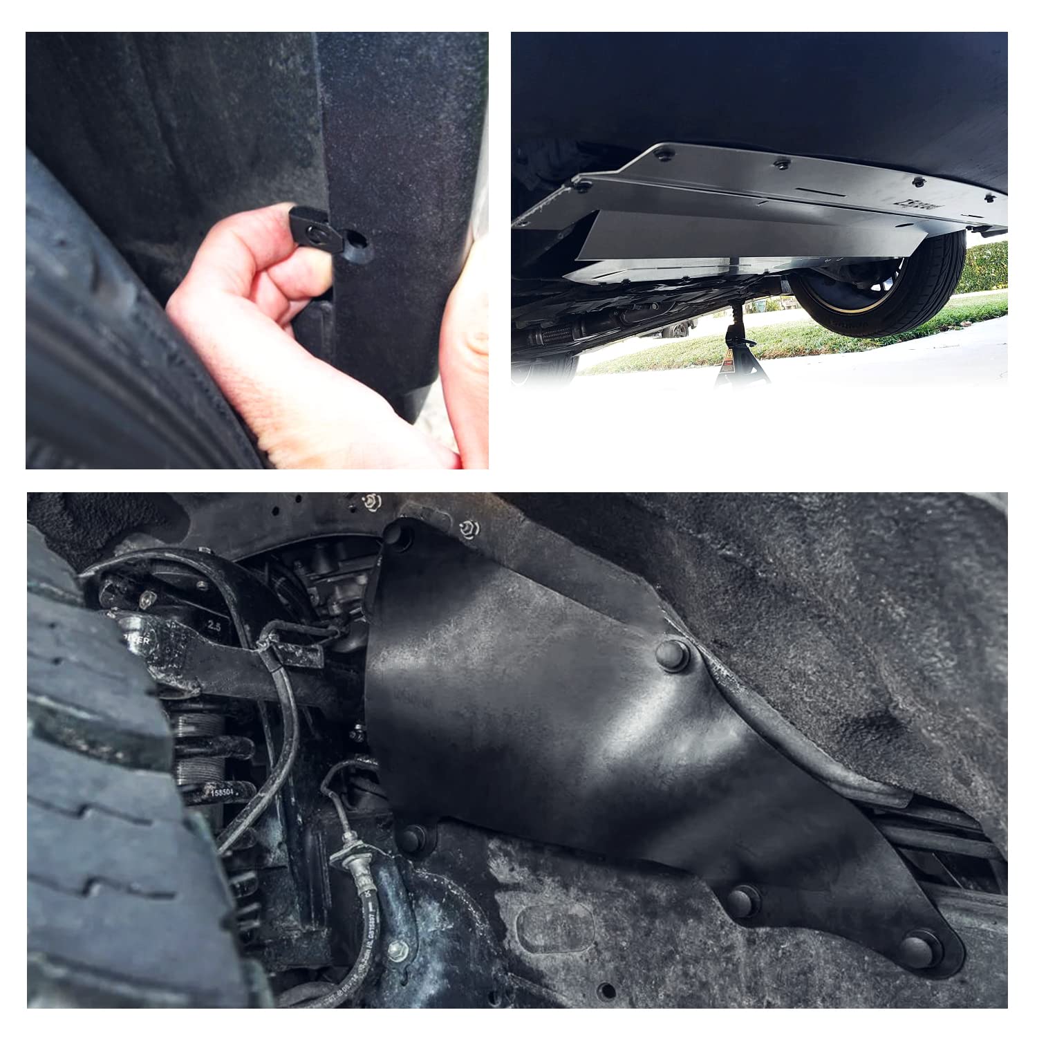 GOOACC 70 piezas de protección contra salpicaduras del motor, pernos de carrocería, forro de defensa, retenedor de empuje, clips de remache, nailon