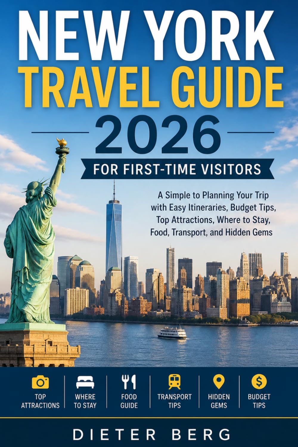 New York Travel Guide 2026 for First-Time Visitors: A Simple to Planning Your Trip with Easy Itineraries, Budget Tips, Top Attractions, Where to Stay, Food, Transport, and Hidden Gems