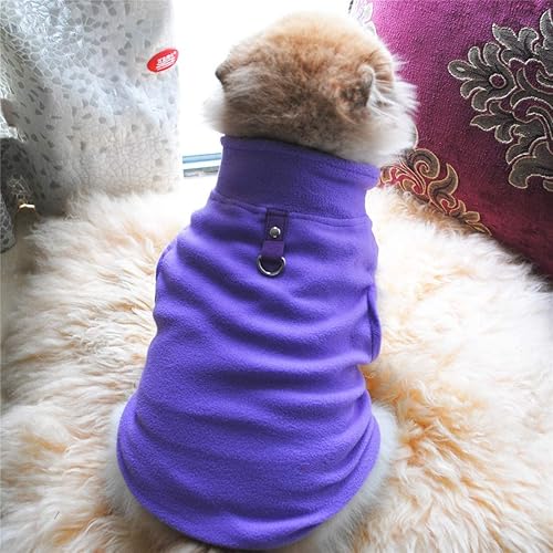 Miniatura 6 de Suéter para perro, suave chaleco de felpa con anillo para correa, chaqueta de invierno para perros pequeños, cachorros, gatos, Chihuahua, Yorkshire,