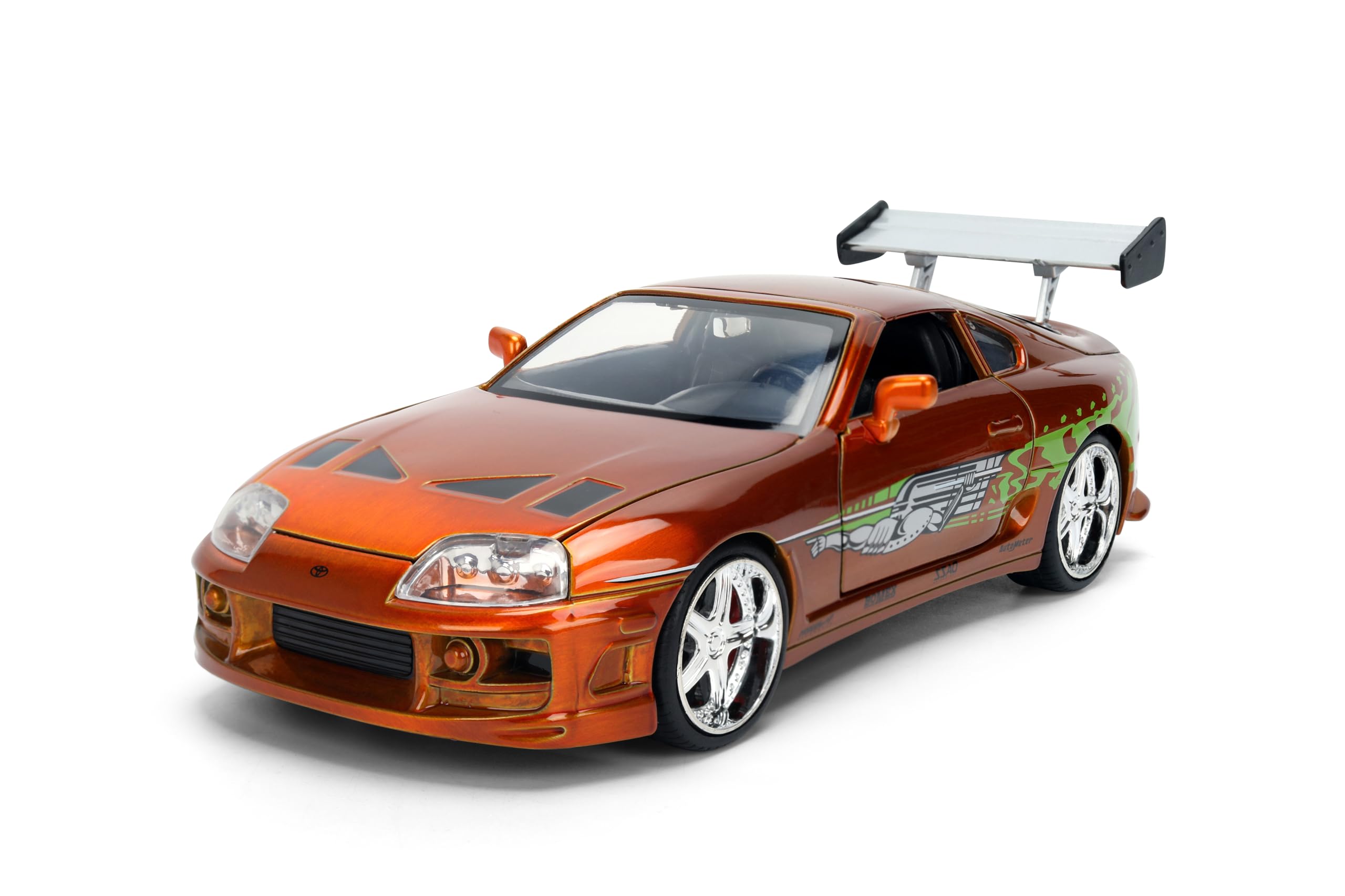 Diecast Model Car Compatible for Fast & Furious 25th Anniversary Edition 1:24 Brian's Toyota Supra in Brush Finish Color by Jada