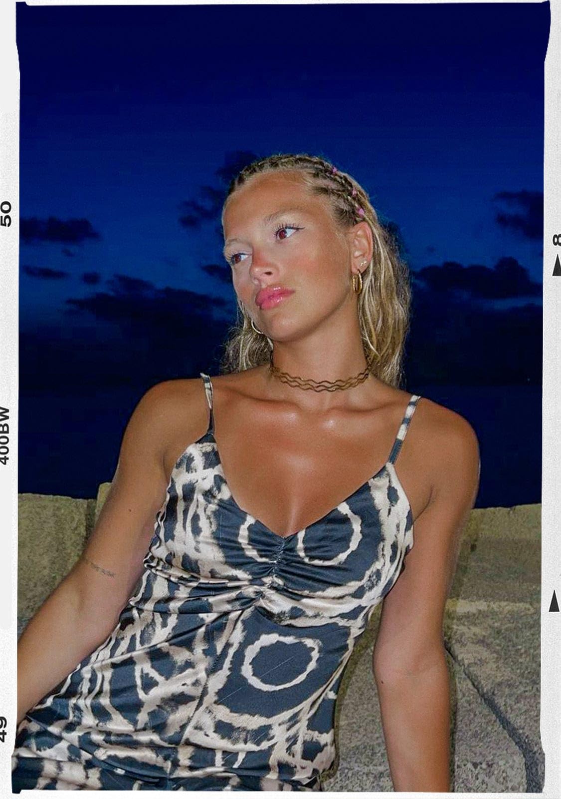 Kalk - Collar Choker Baño Oro 18K Waves de Alta calidad para Mujer
