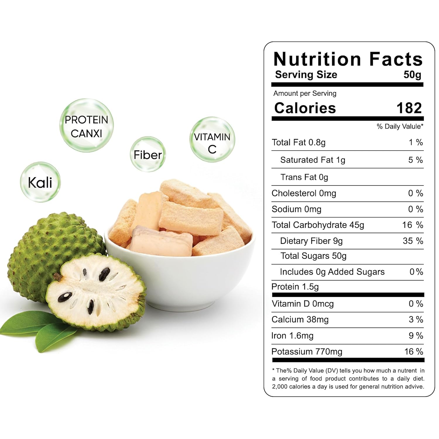Organic Freeze-Dried Soursop – Pack of 4, 8.46 Oz | 100% Natural Fruit Snacks | Signature Tangy Flavor & Creamy Aroma | No Sugar Added | Low-Calorie Vegan Gluten-Free Snack for Kids & Adults