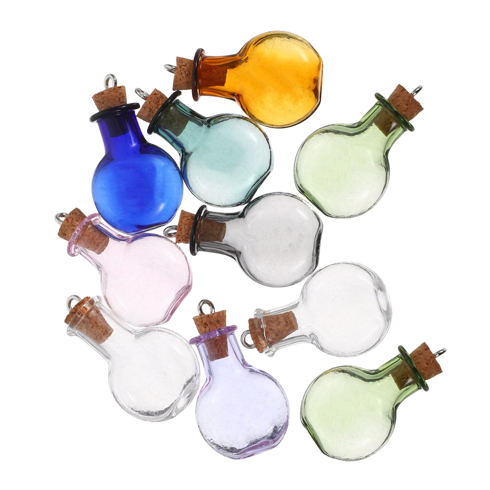 Contenants colorés pour loisirs créatifs fioles en verre carré mariage x10