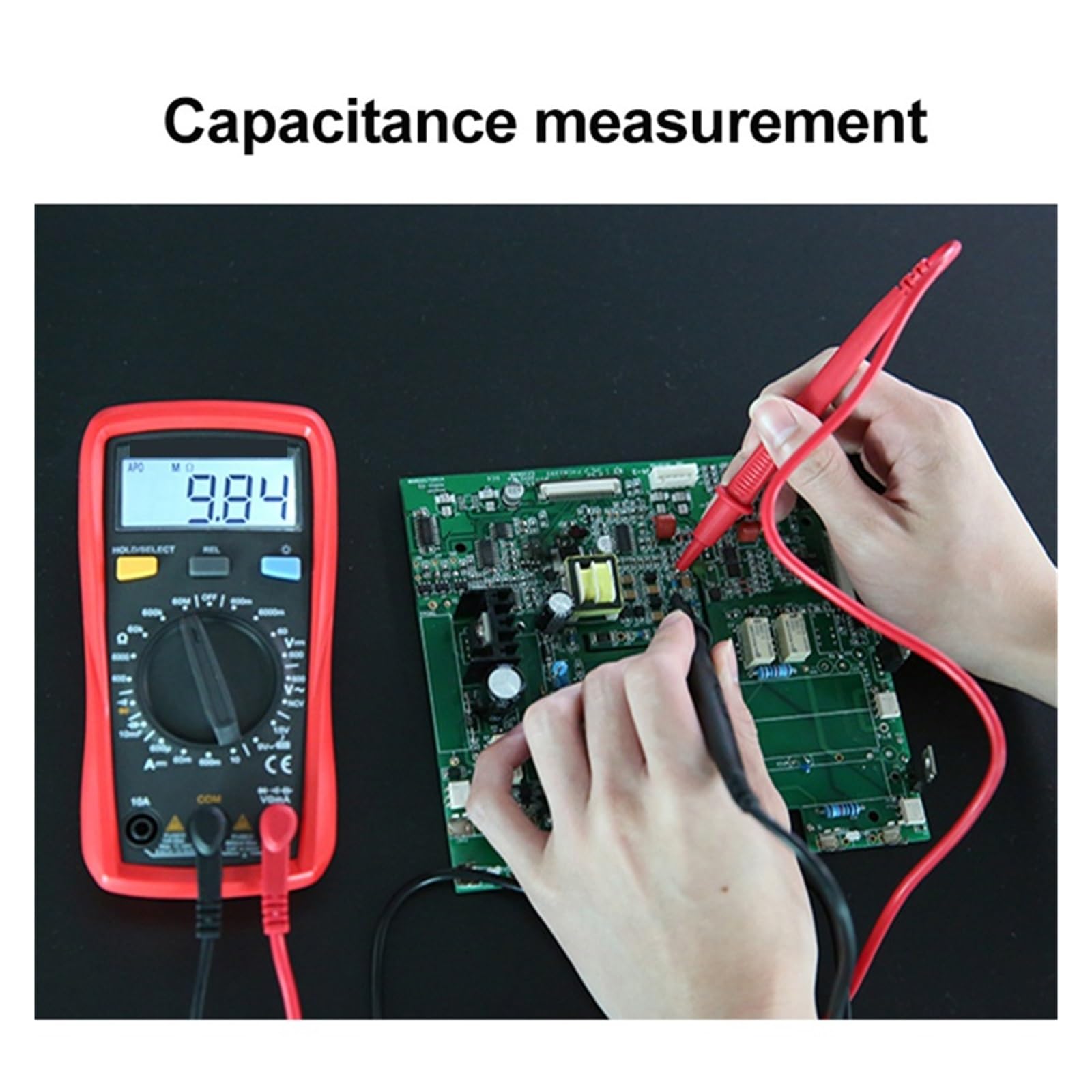 Multimetr Cyfrowy Profesjonalny Tester Miernik Napięcia AC DC Amperomierz Pojemnościowy Instrumenty Elektryczne Bezpieczny, Praktyczny, DokłAdny(133A)