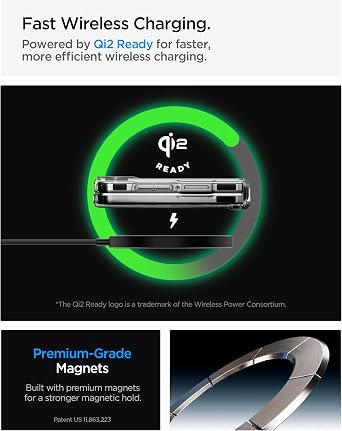 Spigen Ultra Hybrid Pro MagFit for Galaxy Z Flip 8 Case, Clear White