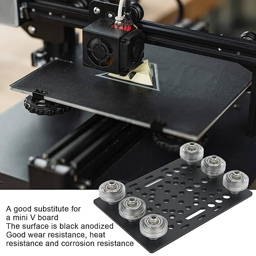 Miniatura 4 de Placa de pórtico, placa de pórtico de aluminio con rueda de polea, anodizada negra, de 0.8 a 3.1 pulgadas, juego de placas de pórtico para 3D,