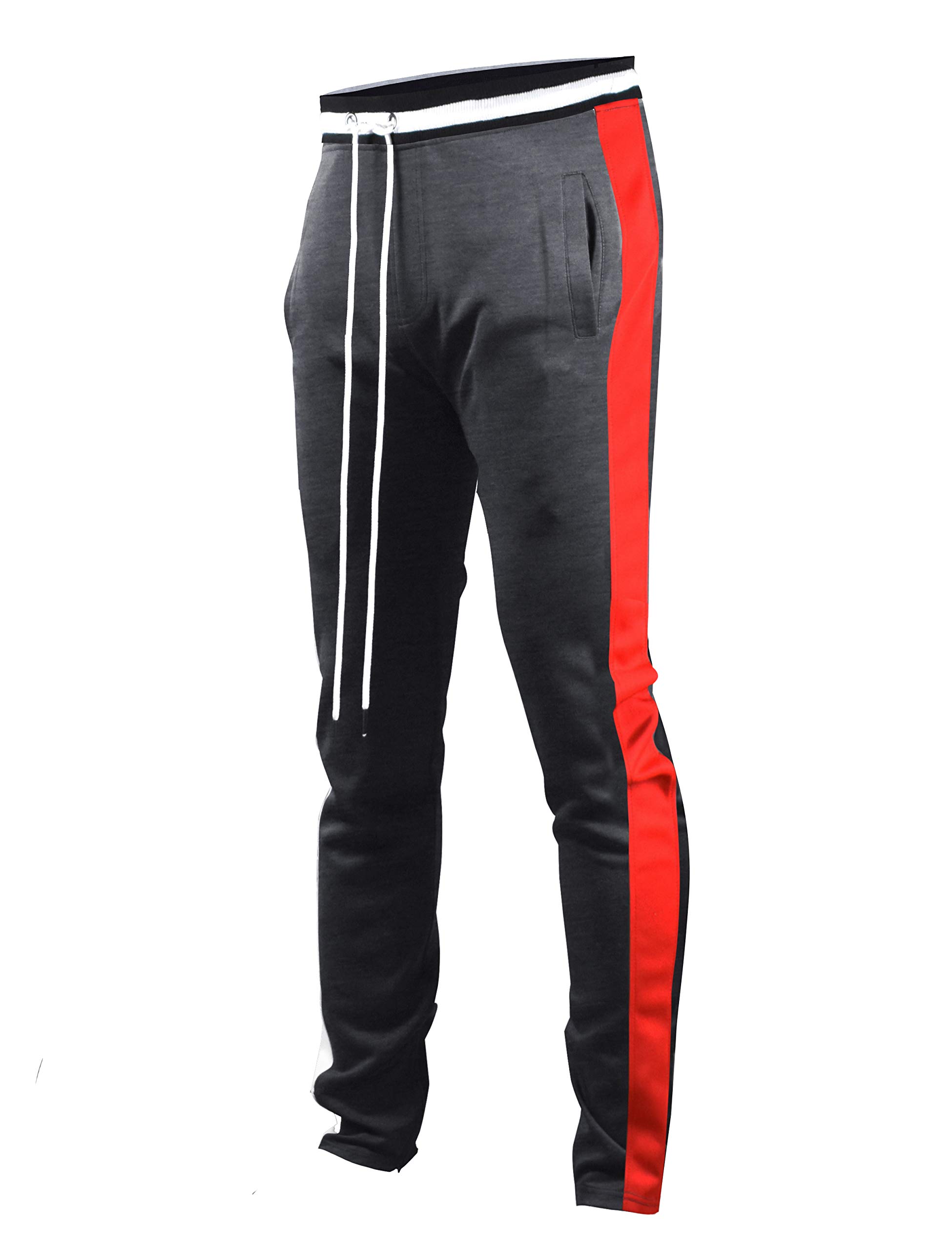 SCREENSHOT-Track Pants S41700 Mens Premium Slim Athletic Fitness Lifestyle Workout Bottoms - Classic Fit