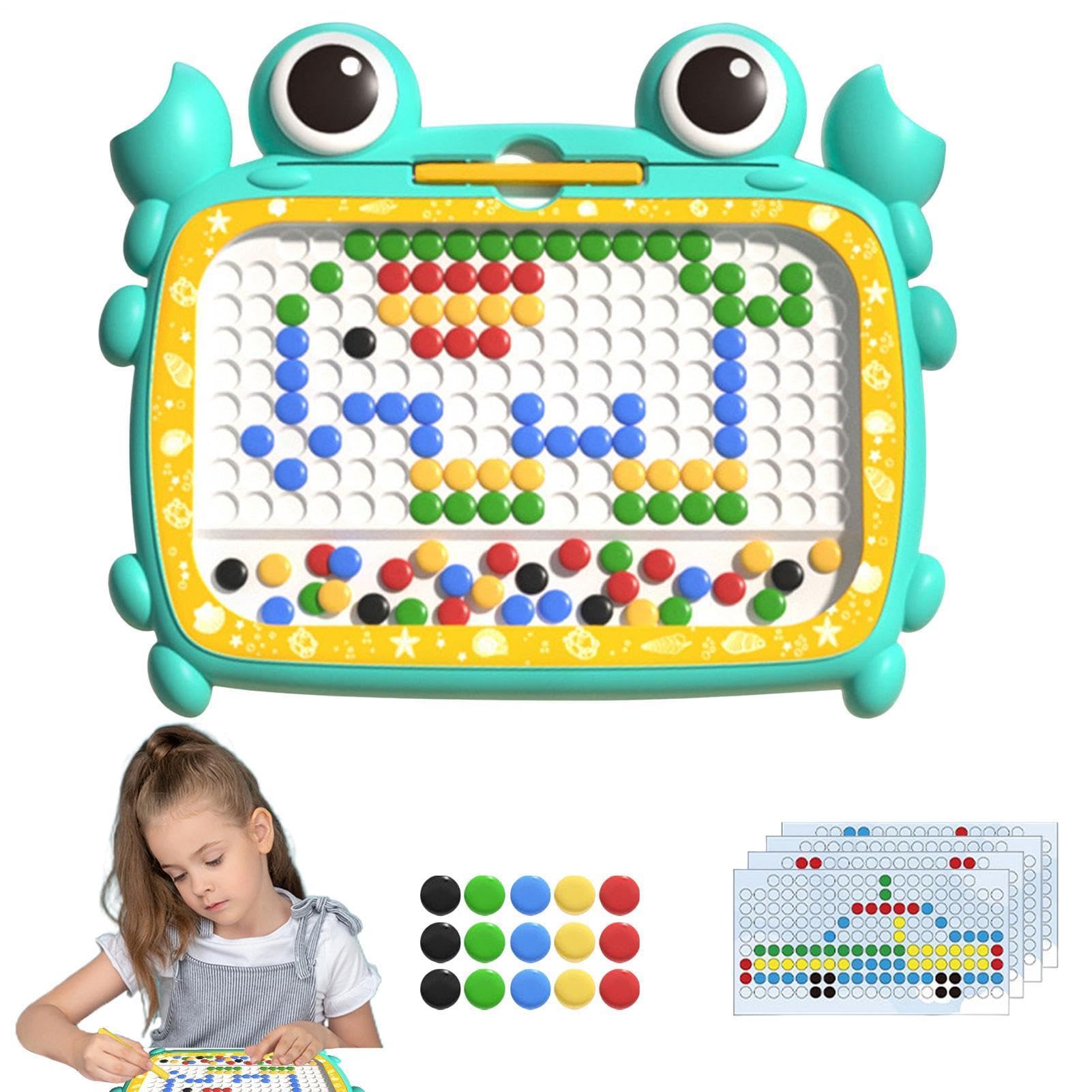 Magnetyczna tablica w kropki, tablica dla dzieci z magnetycznym piórem | magnetyczny blok do rysowania koralików, tablica do rysowania z kropkami dla dzieci Scribbler zabawka edukacyjna dla chłopców