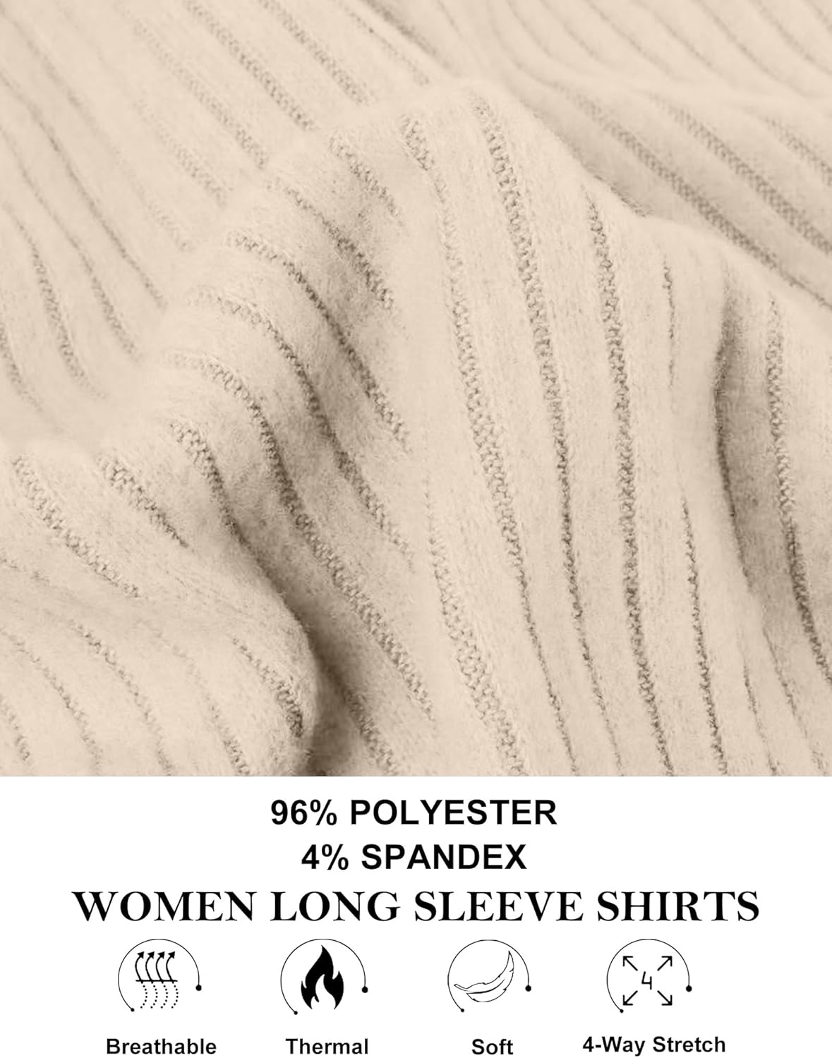 1/3 Pack Long Sleeve Shirts for Women V Neck Thermal Tunic Tops Casual Sweaters Loose Fit Lightweight Outfits - Image 4