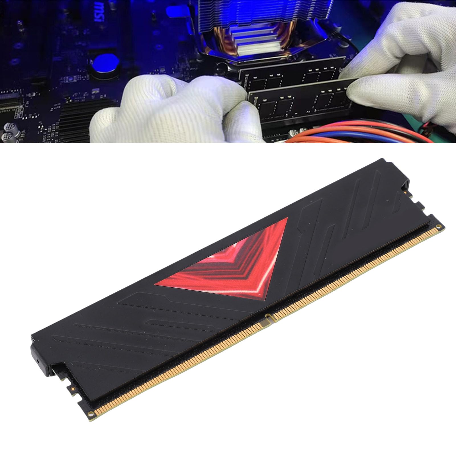 Memoria RAM DDR5 de 16 GB de Alta Velocidad a 4800 MHz para un Rendimiento Mejorado del Portátil Plug and Play (Negra)