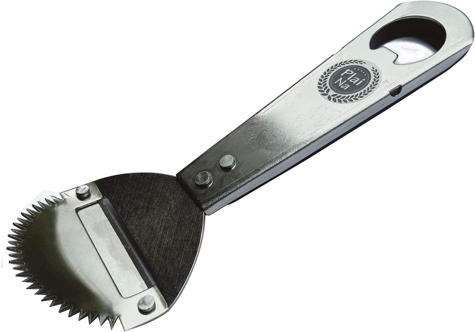 Plai Na Coconut Hand Grater Scraper Shredder Blade Meat Removal Tool Stainless Steel, Bottle Opener, Peeler