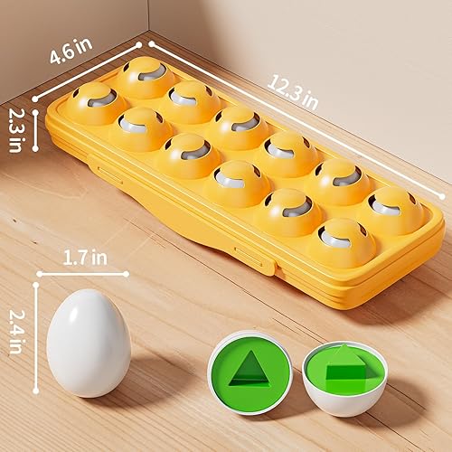 Miniatura 7 de Matched Eggs - Juguetes para niños de 1, 2, 3, 4 años, juegos de clasificación de colores de formas, huevos de Pascua para niños, juguetes