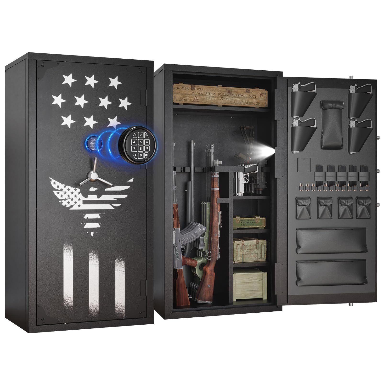gun ロッカー Amazon.com: Updated Large Rifle Safe, 30-40 Gun Safe for Rifle and