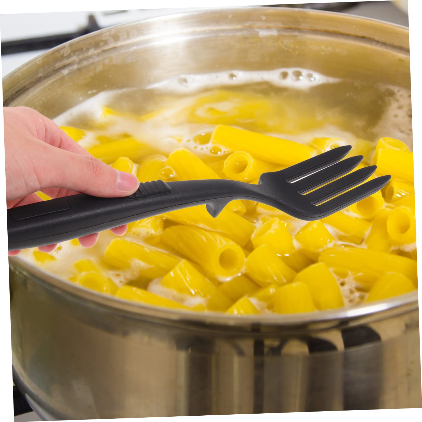 NAMOARLY Healthy Nonstick Silicone Fork for Cooking Pasta Noodles Kitchen Forks Smooth Edges