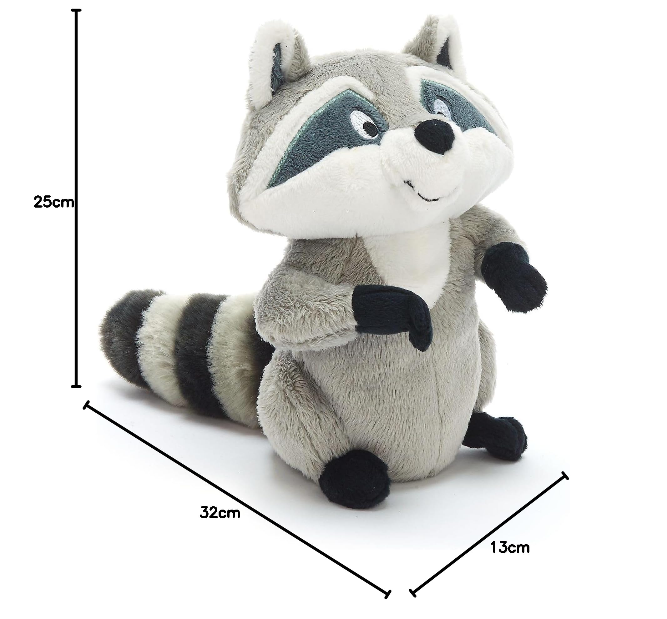 Disney Store Offizielles Meeko Kleines Kuscheltier, Pocahontas, 32 cm, Plüschfigur mit Gestickten Details, Geeignet ab Geburt
