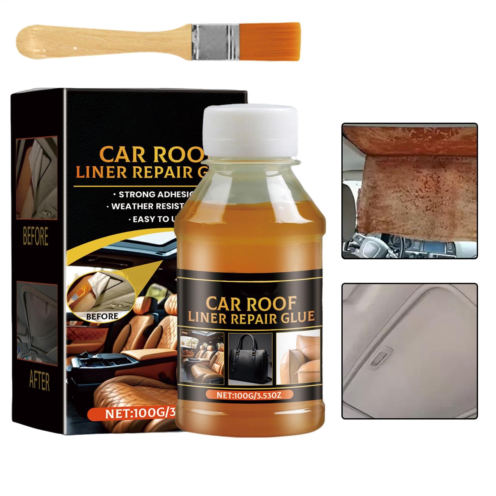 Car Seat Repair Glue - Headliner Repair Adhesive | 100g Adhesive Fabric Glue for Car | Car Roof Liner Glue, Fast Drying Innovative Fabric Bonding Solution Leather Repair Adhesive Car Roof Liner