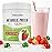NaturalSlim Metabolic Protein Powder with Collagen, whey protein powder shake, Hydrolyzed Collagen with L-Glutamine for Metabolic Support, Digestion, Skin, Joints & Muscle, Low Carb 17.06oz Strawberry