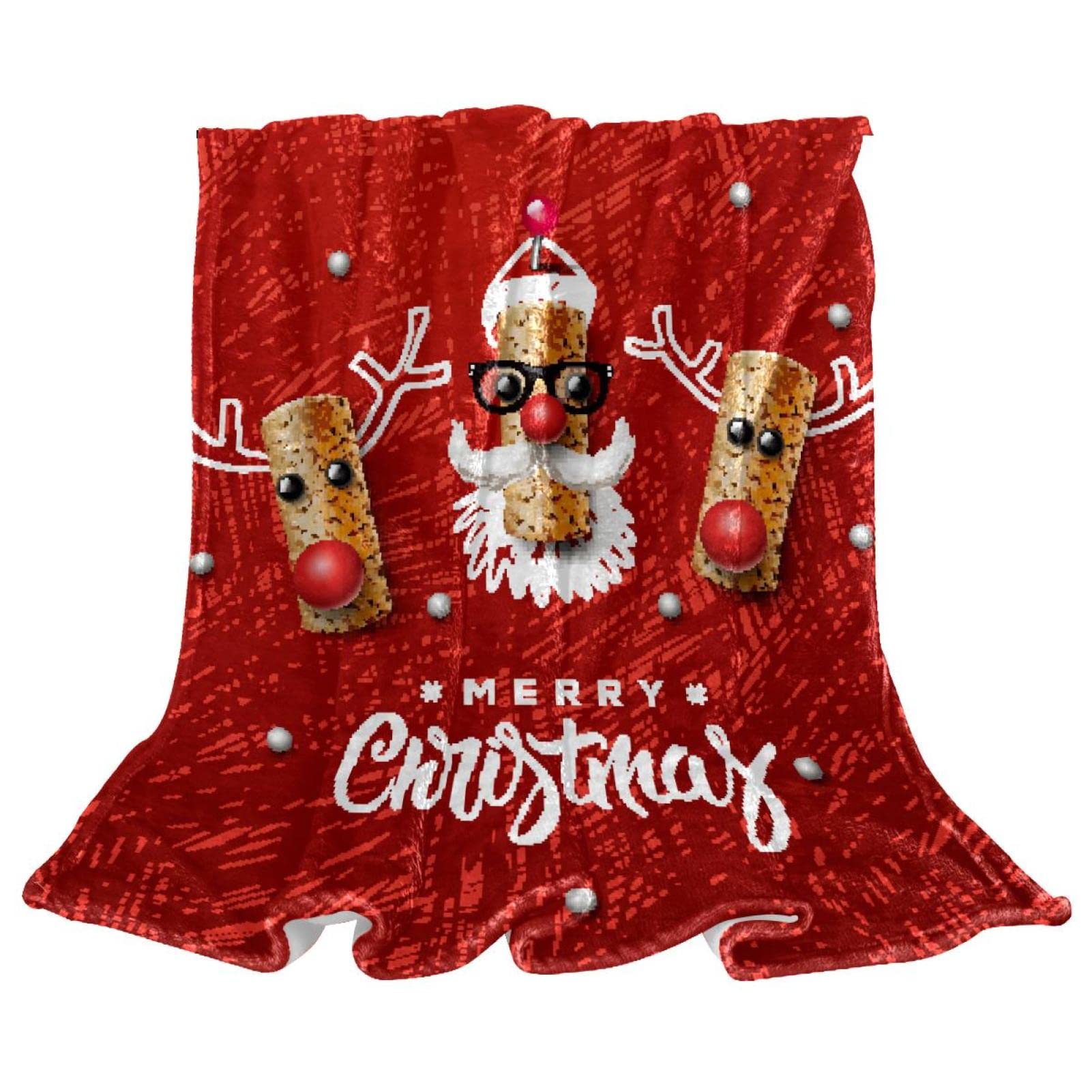 Fleece Gooi Deken Kerst Rood Groen Plaid Voor Bank Lichtgewicht Pluche Fuzzy
