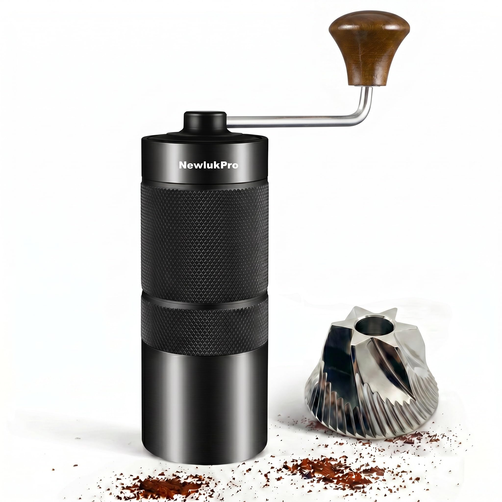 Molino Manual de Café Newlukpro M6 - Capacidad 25g, Núcleo de Molienda Hexagonal Afilado, Portátil para Café Concentrado