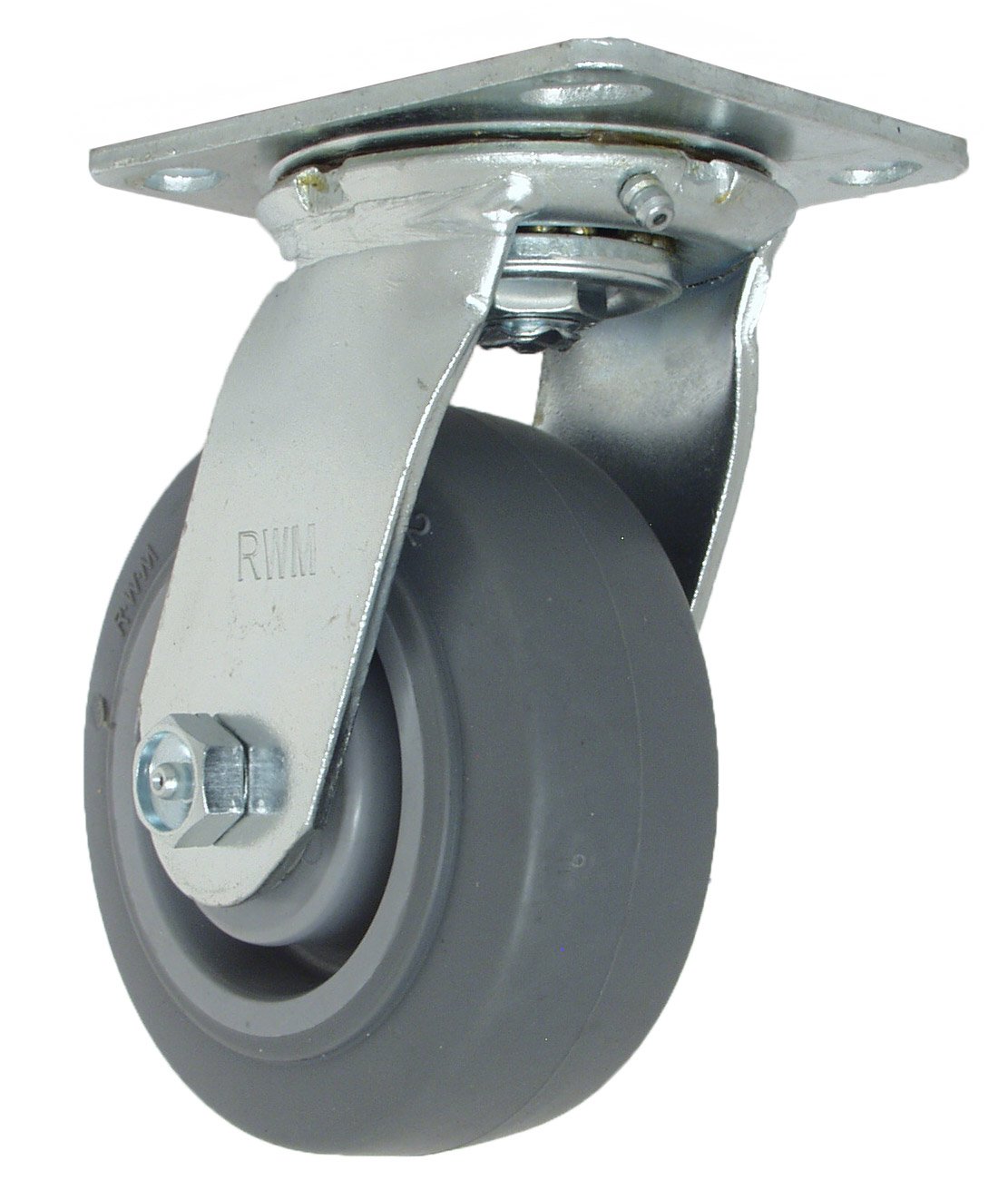 RWM Casters 45RPR0520 45 Series 61/2" High, 5" TPR Wheel 4 Pack (2