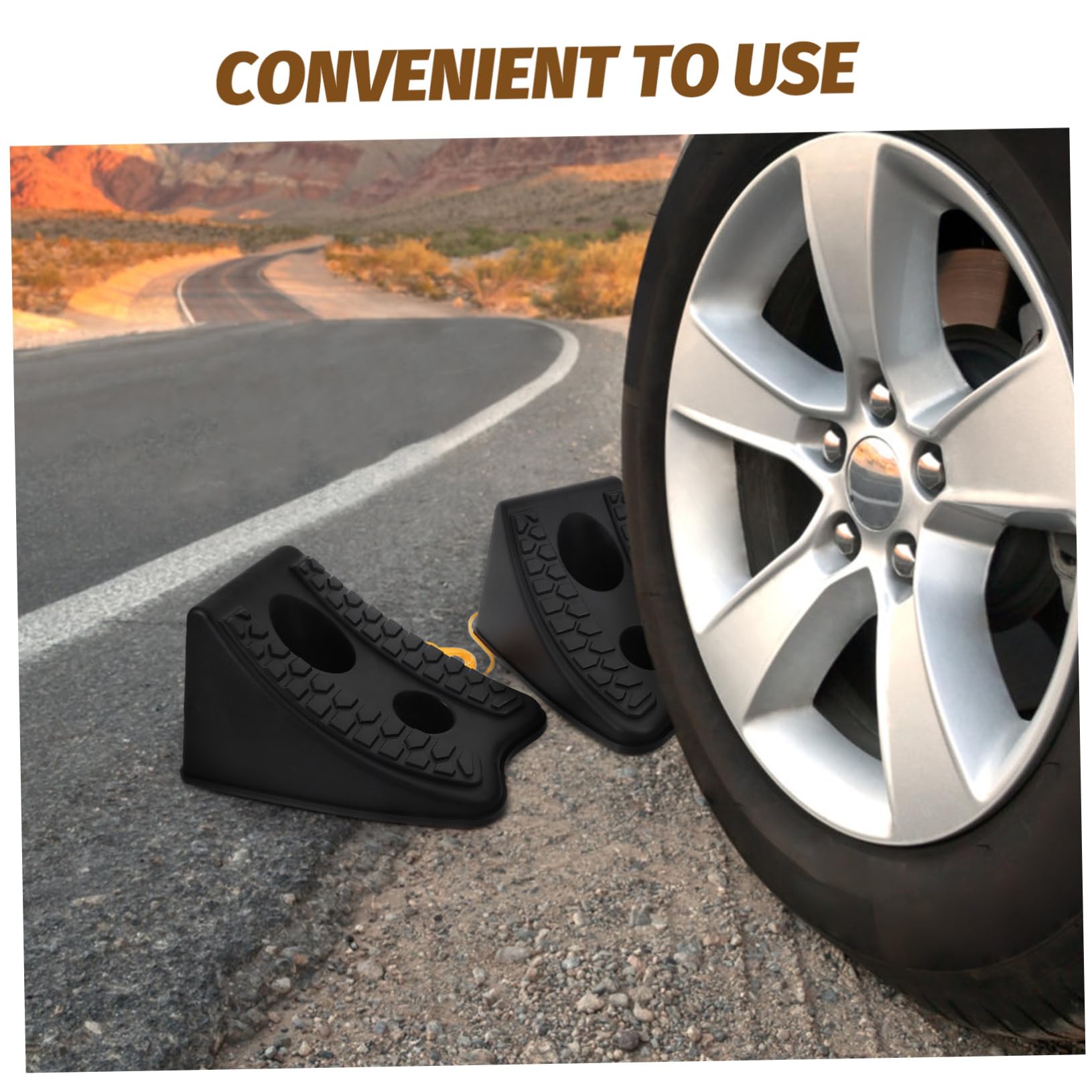 iplusmile 8 STK Autoreifen-Stoppblock Radstopp Befestigungsblock für Fahrzeugreifen Reifenstopper für Motorräder Radstabilisator Anhänger die Autos Autokeil robuster Radblock Radkeil Gummi