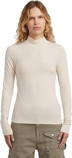 G-Star Damen Mock Slim T Ls Wmn T-Shirt (1er Pack)
