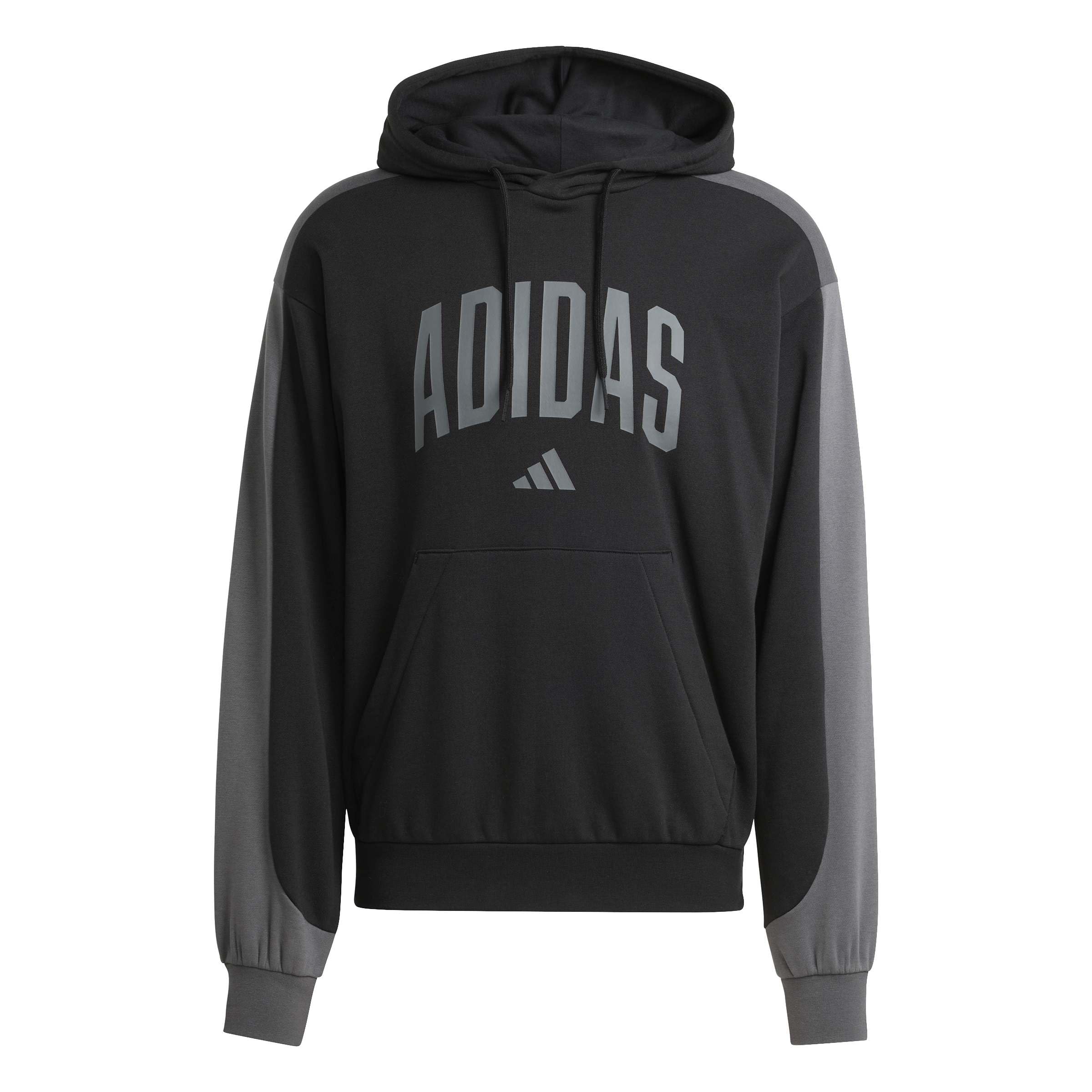adidas Men's COLLEGIATE FLEECE HOODIE, black/grey six, S